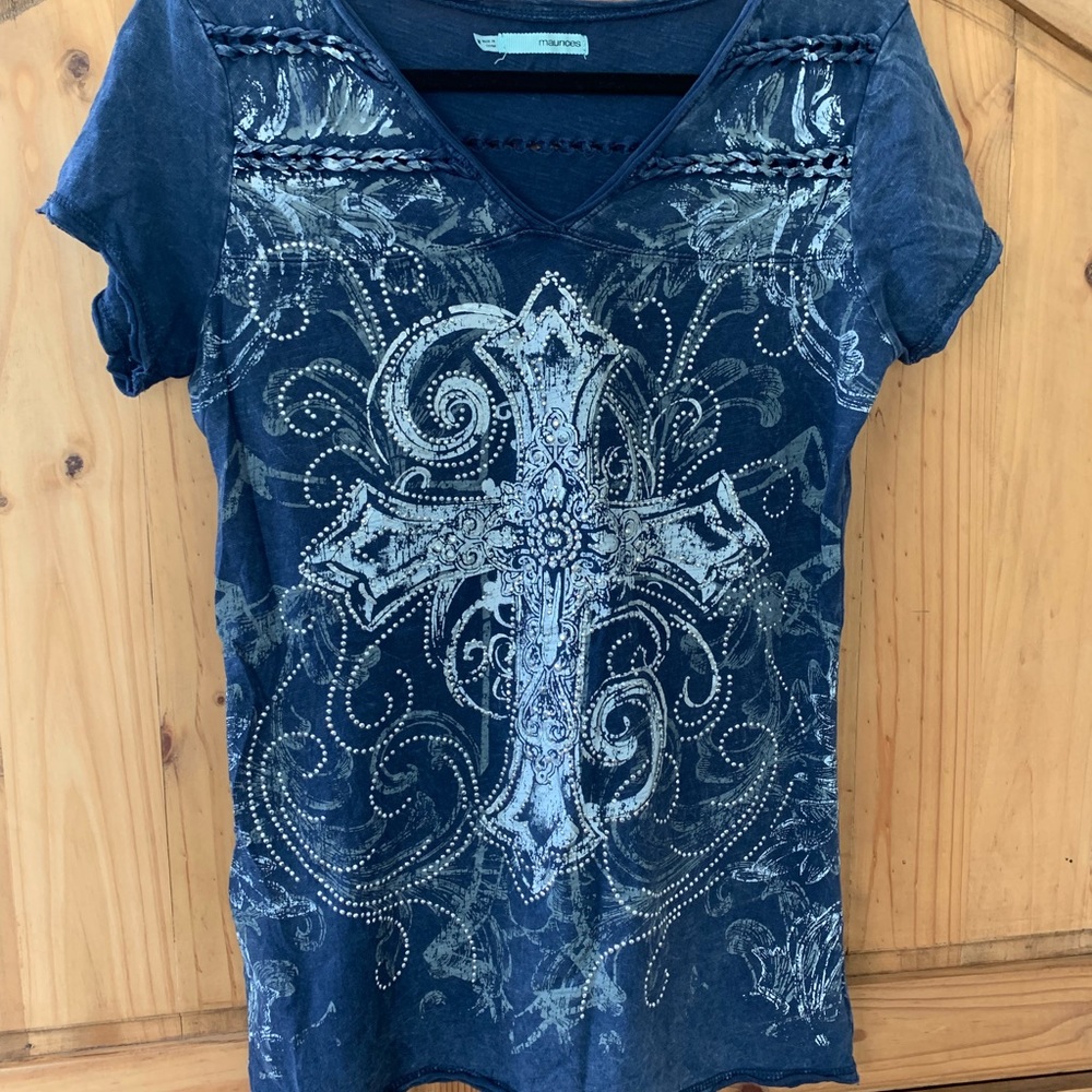 Rhinestone Cross Shirt